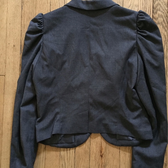 Last Chance: H&M Grey Blazer with Puff Sleeves - Picture 2 of 4